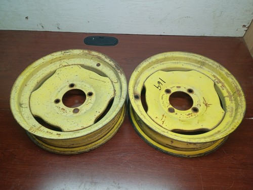 Coppia ruote/e trattore John Deere cerchi 15 4-J ONE E.W. Bulloni 16" 4 - Foto 2 di 15