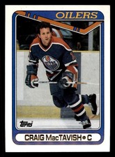189 Craig MacTavish Oilers 1990 Topps Hockey Sports Trading Card