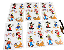 Mickey Mouse Minnie Donald Goofy Pluto Stickers 6 Sheets 36 Stickers Vintage
