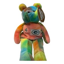 Salvino  s Bammers   Brett Favre 4 Tie-Dye Green Bay Packers Plush Bear   1999