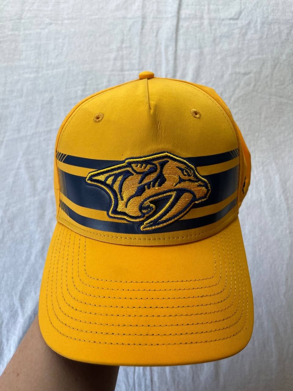 Fanatics Nashville Predators Baseball Hat Cap Size M-L Yellow NHL A-Flex