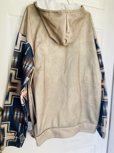 Herren Western Cowboy Stil Hoodie Aztekenmuster Größe Large Neu ohne Etikett Markenlos - Bild 9 von 10