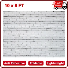10x8FT Brick Wall Backdrop For Photography Polyester Fabric Brick Photo, White