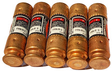  Lot of 5 Bussmann FRN-R-3, 3 Amp 3A 250V Fusetron Dual Element Time-Delay Cu