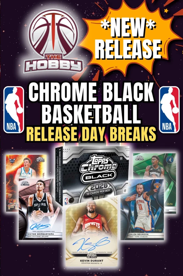 🏀CHROME BLACK BASKETBALL🏀 Release day breaks! + Chrome Update