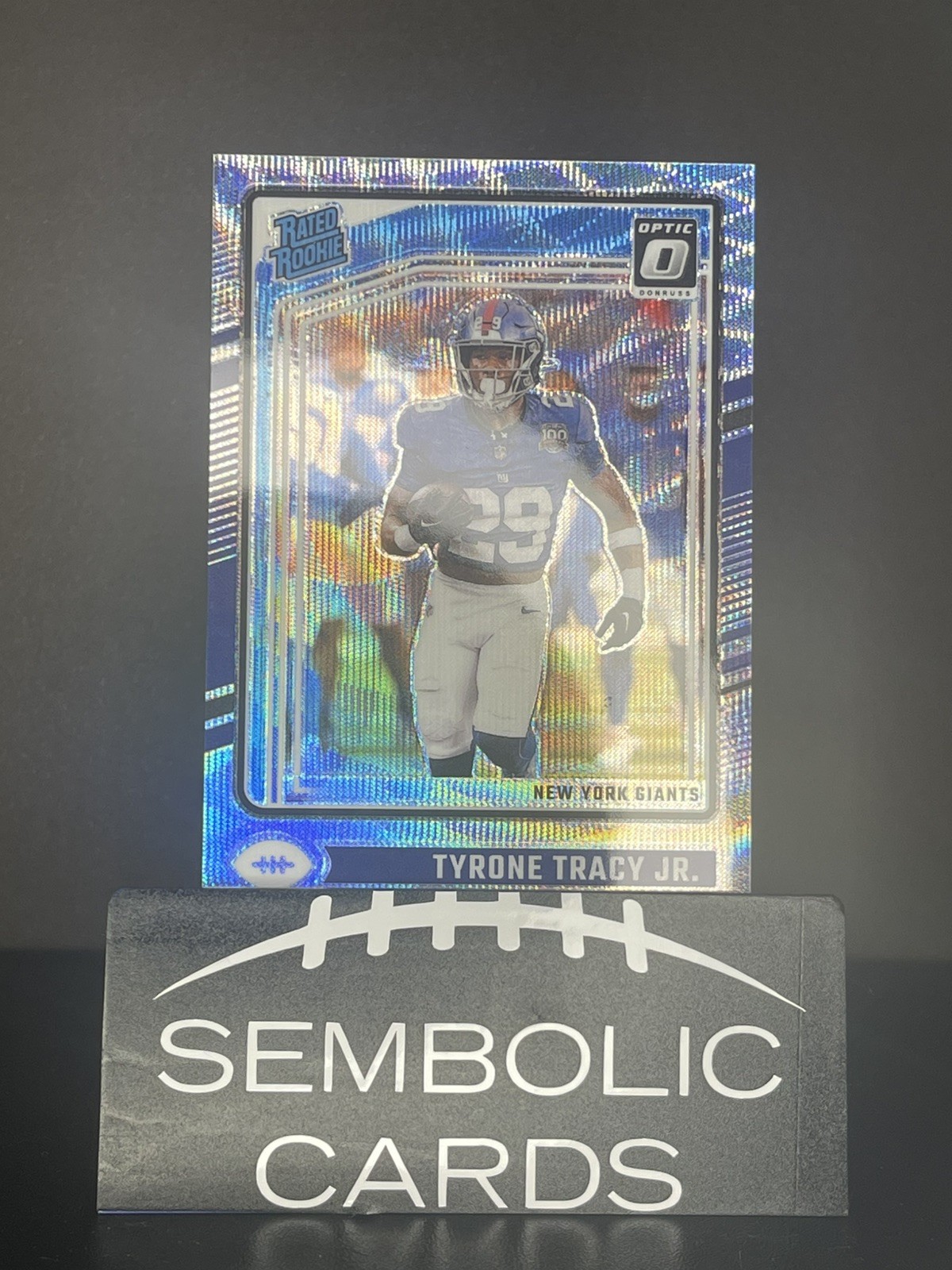 Tyrone Tracy Jr. 2024 Panini Donruss Optic Wave /300 #259 Rated Rookie Giants