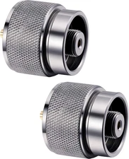 Hotop 2 Pieces Camping Stove Adapter 1 Lb Propane Small Tank Input EN417 Lindal 