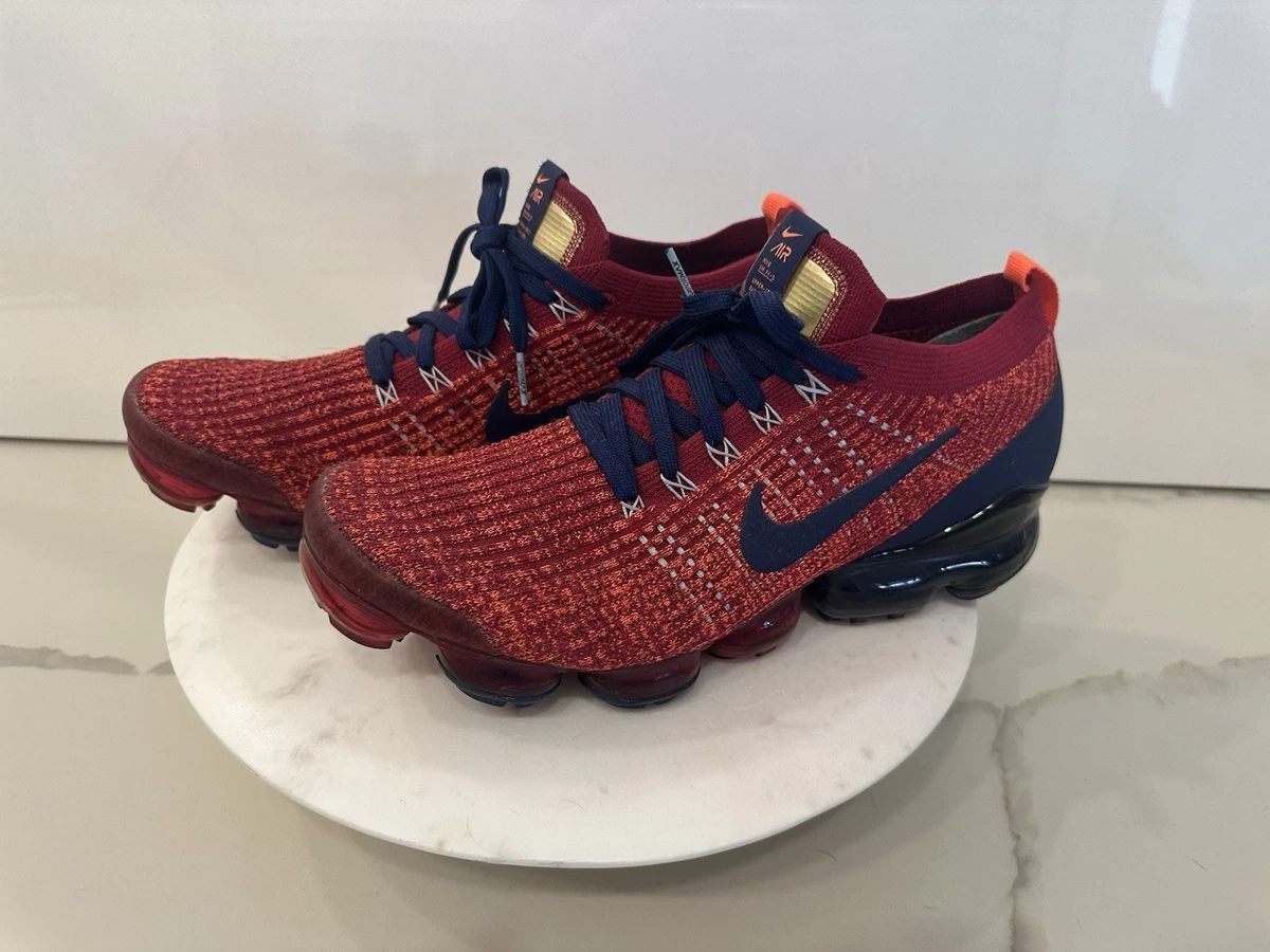 Nike Air VaporMax Flyknit 3 College Navy Orange for Sale