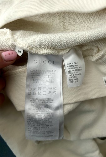 Kids White GUCCI Logo Hoodie Sweatshirt – Faux Designer Style, Size medium - Picture 5 of 5