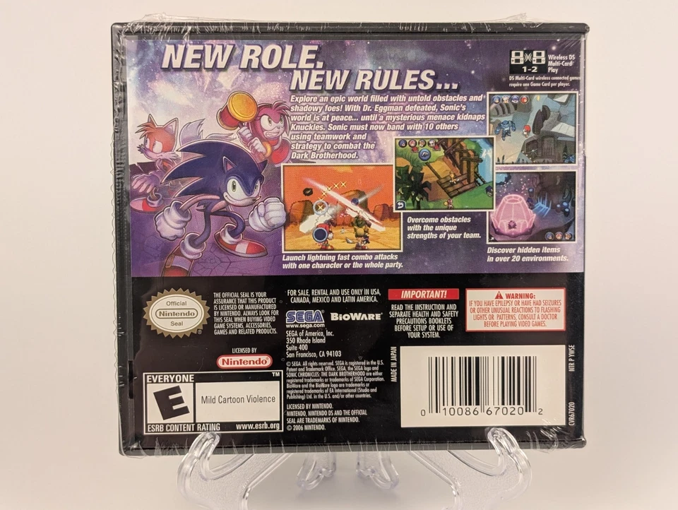 Sonic Chronicles: The Dark Brotherhood (Nintendo DS 2008) Sega Hedgehog ➡️NEW⬅️ - Image 2 of 4