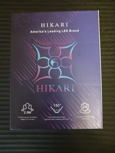 HIKARI HyperStar LED Headlight Bulbs – 9004/HB1 – 6000K White – M8 – New