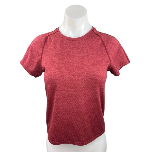 Outdoor Voices Red Crew Neck Raglan Short Sleeve Workout T Shirt Tee Top Size S