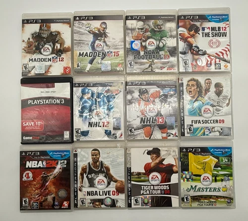 PlayStation 3 Sport Lot -  NBA, FIFA, MLB, NCAA, Madden, Tiger Woods & NHL
