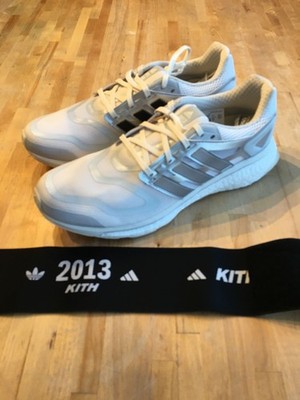 KITH x adidas Energy Boost ''White/Black/Silver Metallic'' JQ9293 Sz 9.5 NO BOX