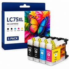 LC75XL 5PK Ink Cartridge compatible for MFC-J280W MFC-J425W MFC-J430W