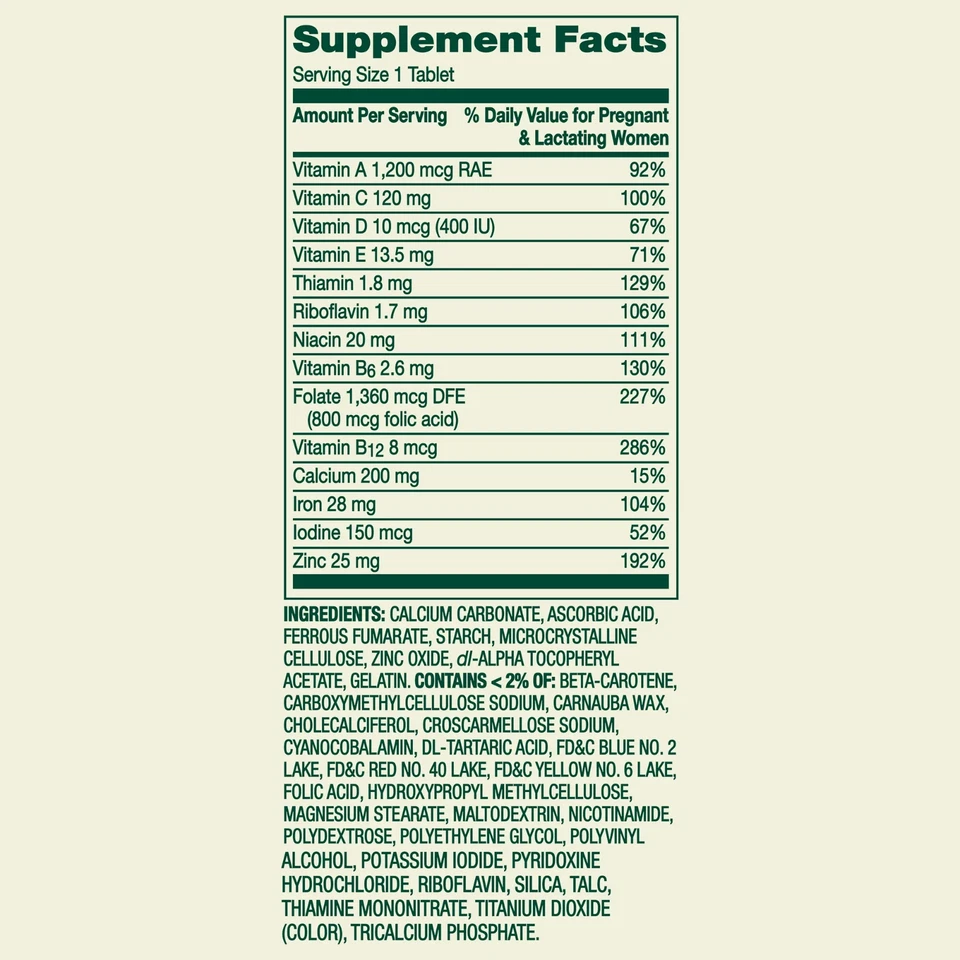 Spring Valley Prenatal Multivitamin Pregnant Women Dietary Supplement, 100 Count - Image 2 of 4