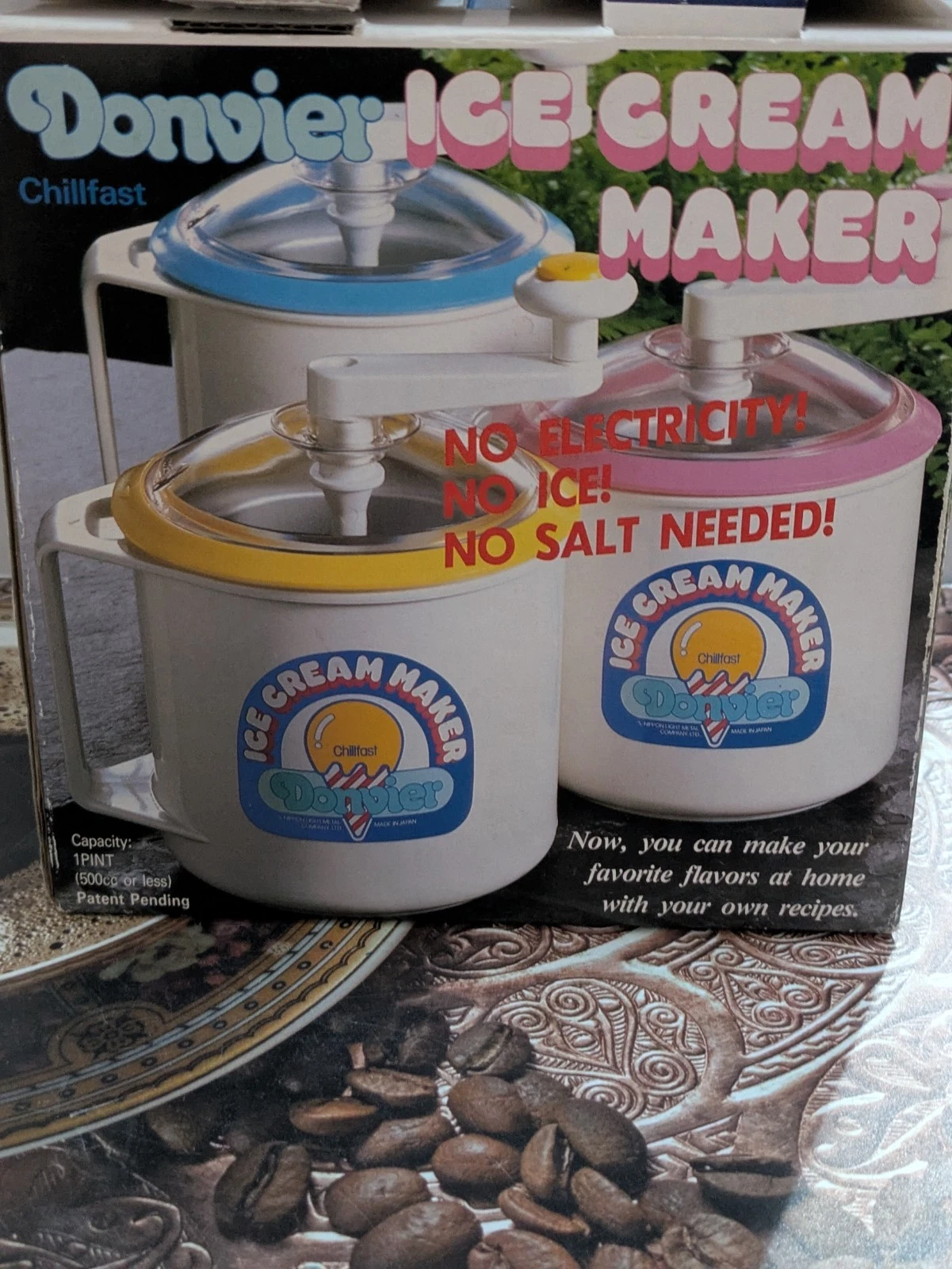 Vintage Donicer Ice Cream Maker ChillFast 1 Pint Blue Original Box, With Booklet
Opens in a new wind