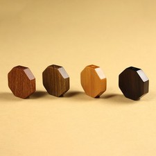 1Set of 4 Kinds of Wood Board Octangle Ebony Rosewood Verawood DIY Craft Pendant