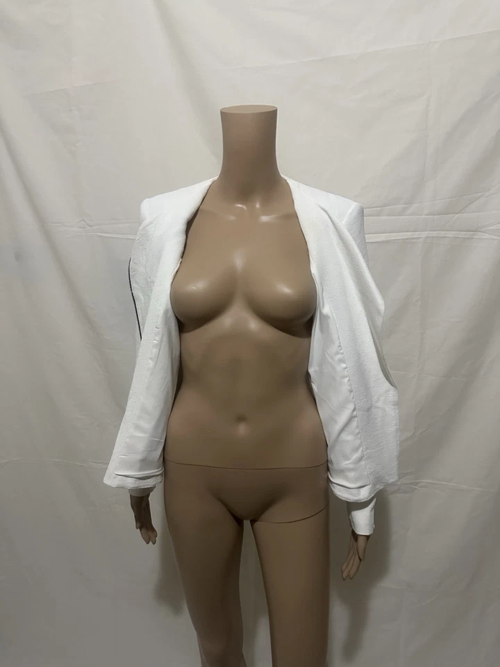 Helmut Lang Women's White Blazer With Zipper Brand New With Tag - Image 2 of 4