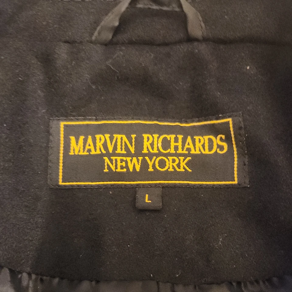 Vtg Marvin Richards New York Womens Size Large Black PeaCoat - Image 2 of 4