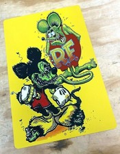 Rat Fink Mouse Aluminum Metal Sign 12" x 18"