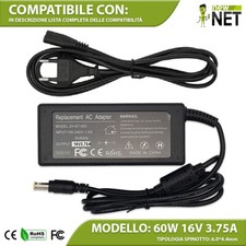 Alimentatore Fujitsu Lifebook S6420 60W 3,75A 16V 6,0mm x 4,4 mm 01107