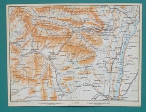 CATSKILL-MOUNTAINS-New-York-Hudson-River-1909-MAP-Baedeker-6-x-8-034-15-x-20-cm