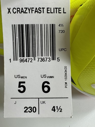adidas X CRAZYFAST Men’s 5 Elite Laceless Firm Ground Soccer Cleats IG0612 NEW - Picture 8 of 9