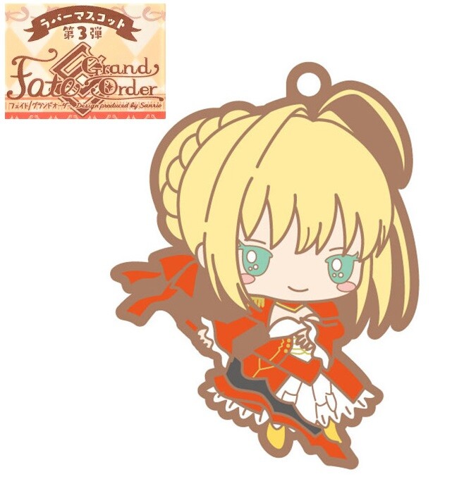 MegaHouse Rubber Mascot Keychain Fate/Grand Order Sanrio Red Saber