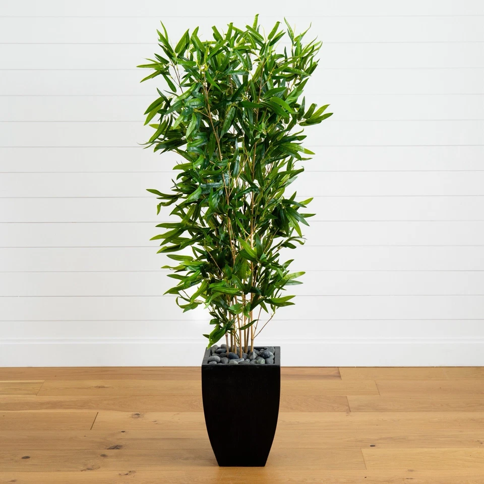 Árbol artificial de bambú de 5’ en maceta toque real UV (interior/exterior). Venta al por menor $269 Foto 4 de 4