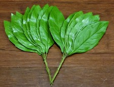 24 VTG UNUSED 1950S EMBOSSED 4" LEAVES ON WIRE MILLINERY FLOWER CRAFTS