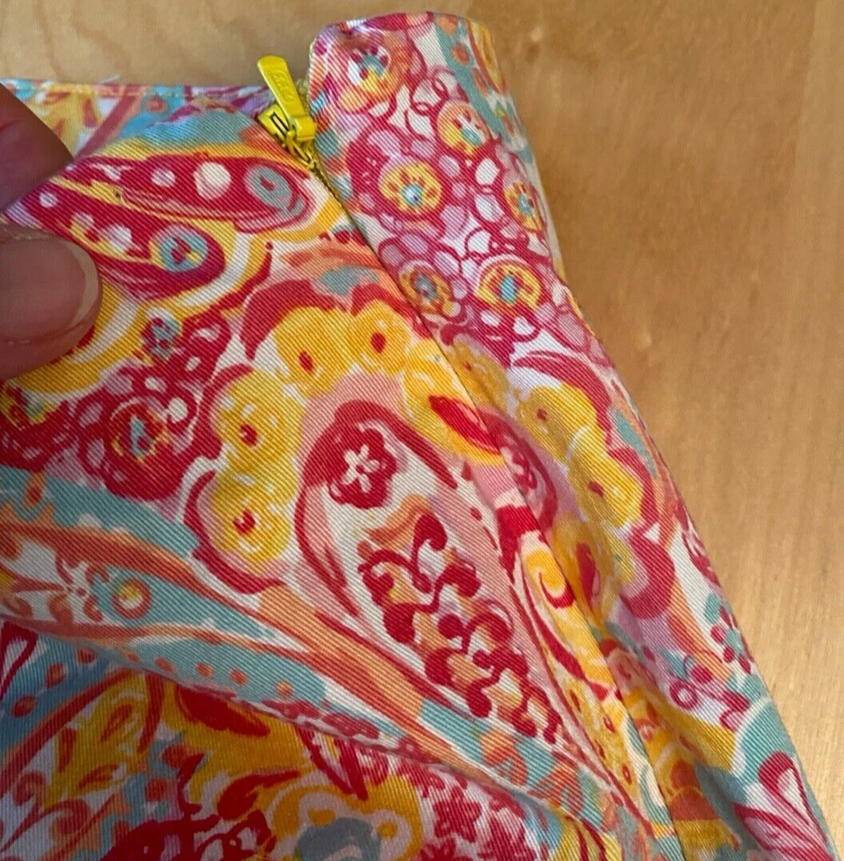 DE COLECCIÓN CAPAGALLO PAISLEY ROSA NARANJA BERMUDAS SHORTS MUJER TALLA 14  Foto 4 de 4