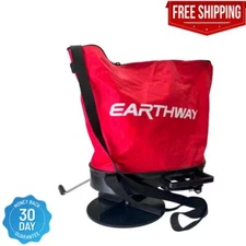 EARTHWAY Nylon Bag Seeder/Spreader 25lbs Cap w/ Built-in Stand+Shoulder Strap