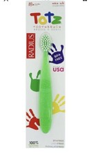 Radius - Totz Extra Soft Toothbrush for Ages 18 Months  Green Sparkle New
