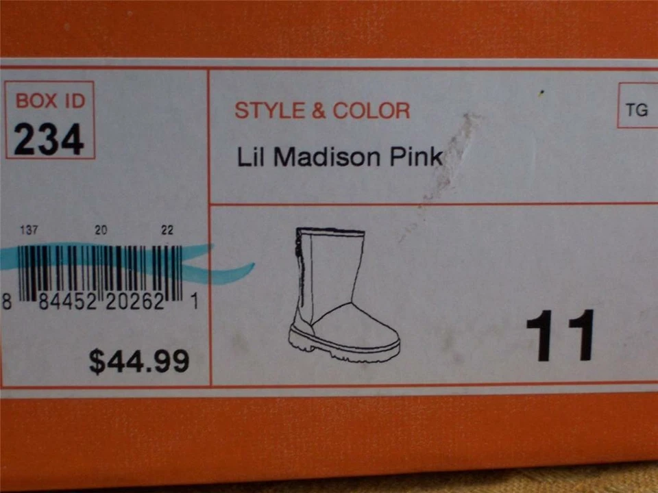 BOTAS de Nieve de Invierno Niños Pequeños NIÑAS Gamuza Lil Madison ROSA Forradas con Piel Nuevas con Etiquetas $45 Foto 4 de 4