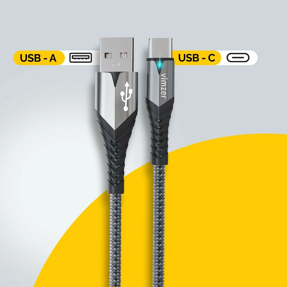 2 Pack USB C Cable Fast Charger Cord for Google Pixel 9 Pro 8 8a 7 6 Cricket - Image 3 of 4