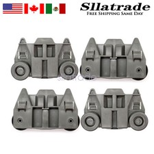 Set of 4 For KitchenAid Amana Dishwasher Lower Rack Wheel Roller W10195417
