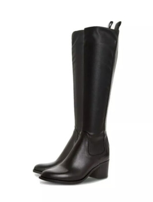 Dune London Ladies Telling Mid Block Heel Knee High Boots Black