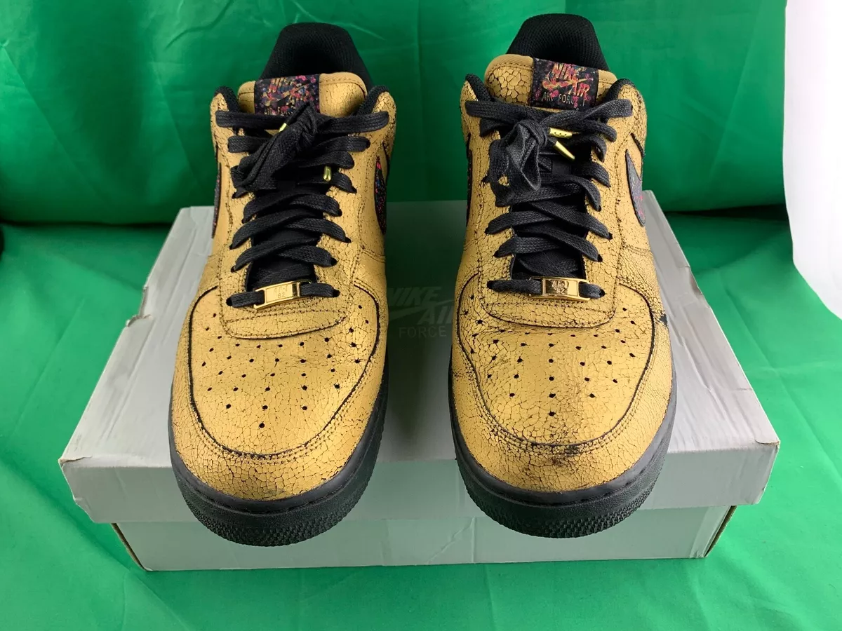 Nike Air Force 1 Low CARIBANA FESTIVAL TORONTO GOLD BLACK Size 13