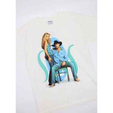 VINTAGE TIM MCGRAW & FAITH HILL SOUL TO SOUL TOUR 2000 T SHIRT WHITE L