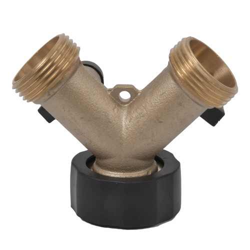 3/4 Zoll 2 Wege Messing Y-Verteiler mit Absperrhähnen 3/4" Wasserhahn Verteiler - Bild 15 von 16