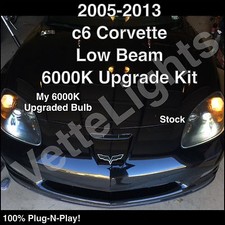 2005-2013 C6 Corvette Low Beam 6000k Hid Bulb Upgrade Free Shipping