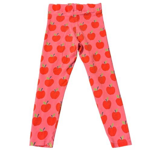 Mini Boden Girls Apple Print Pink Leggings 5-6Y Cotton & Elastane Blend - Picture 3 of 3
