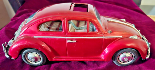 VINTAGE RARE 1960s BANDAI JAPAN TIN GIANT VOLKSWAGEN BEETLE B/O - Picture 6 of 12
