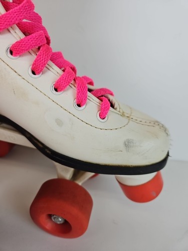 Rollers Roller Derby Vintage Roller Skates U940 White Women's Size 7 Pink Laces - Picture 6 of 12