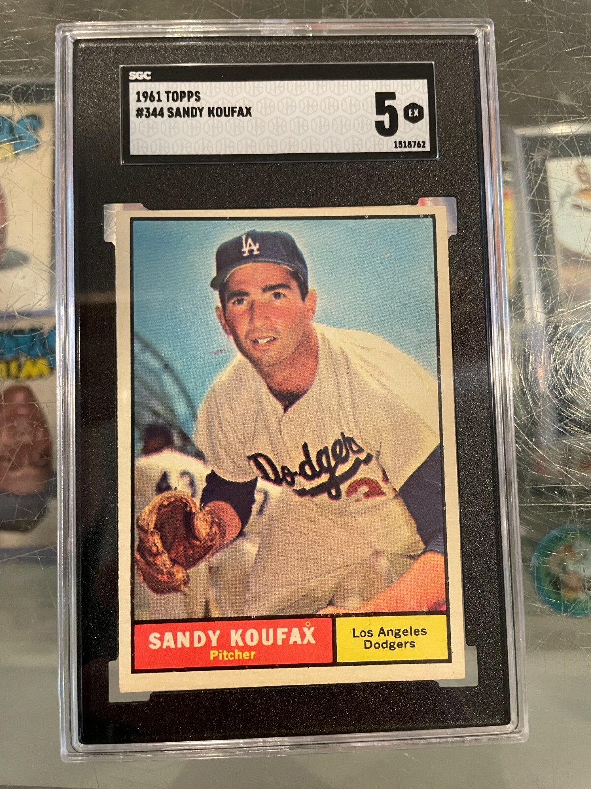 1961 TOPPS #344 SANDY KOUFAX LOS ANGELES DODGERS BASEBALL CARD SGC 5 EX  NICE | eBay