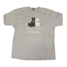 Black and White Scotch Whiskey Dogs Tee- Grey