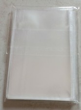 100 bustine mordide trasparenti per cartoline banconote santini 9,5 x14,5 cm