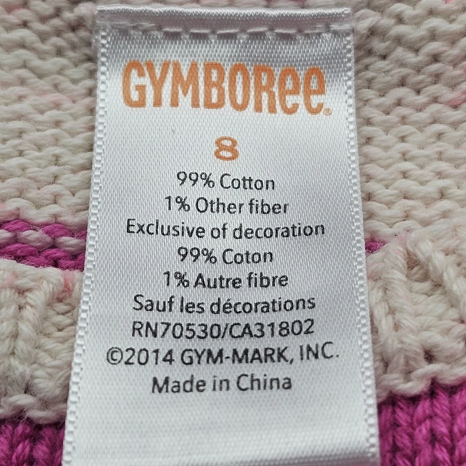 Vestido Suéter Gymboree Rosa Rayas Manga Corta Cuento de Hadas Bosque Talla 8 Foto 2 de 3