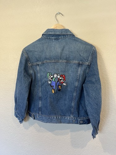 Rare Brand New Super Mario Brothers Gap Kids Denim Jacket - Picture 3 of 3